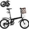 Folding Bicycle 7 Speed Shifters High Carbon Steel Frame Men